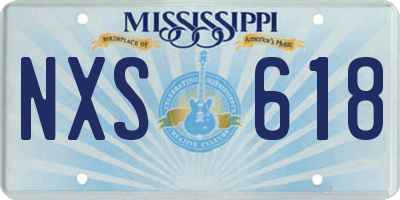 MS license plate NXS618