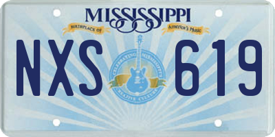 MS license plate NXS619