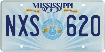 MS license plate NXS620