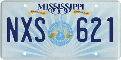 MS license plate NXS621
