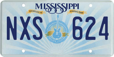 MS license plate NXS624