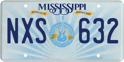 MS license plate NXS632