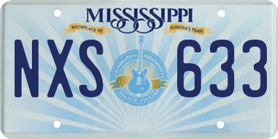 MS license plate NXS633