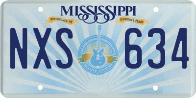 MS license plate NXS634