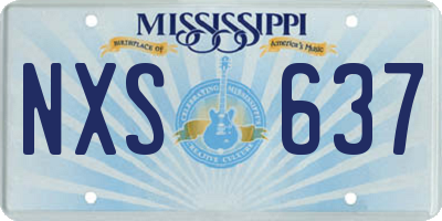 MS license plate NXS637