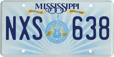 MS license plate NXS638