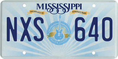 MS license plate NXS640