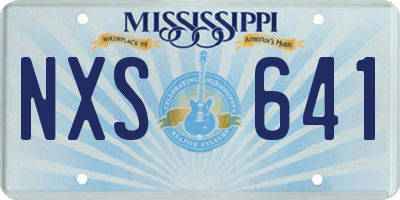 MS license plate NXS641
