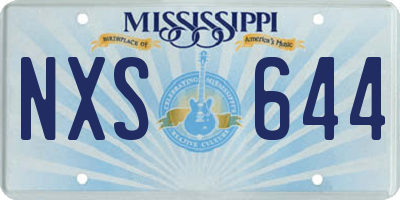 MS license plate NXS644