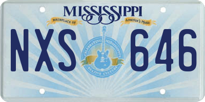 MS license plate NXS646