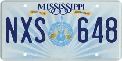 MS license plate NXS648