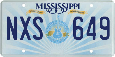 MS license plate NXS649