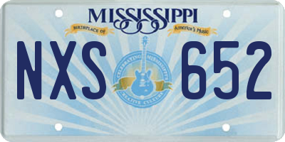 MS license plate NXS652