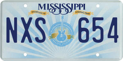 MS license plate NXS654