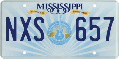 MS license plate NXS657