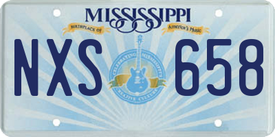 MS license plate NXS658