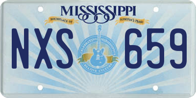 MS license plate NXS659