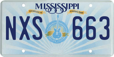 MS license plate NXS663
