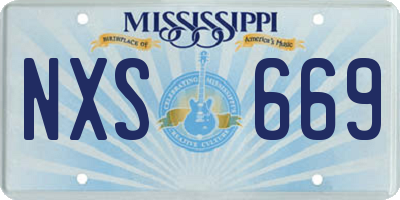 MS license plate NXS669