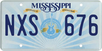 MS license plate NXS676