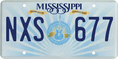 MS license plate NXS677