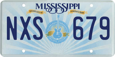 MS license plate NXS679