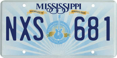 MS license plate NXS681