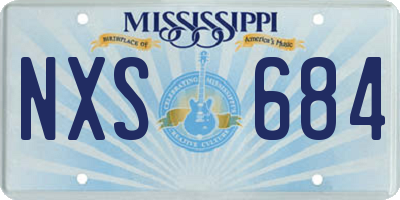 MS license plate NXS684