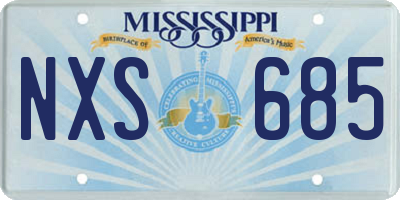 MS license plate NXS685