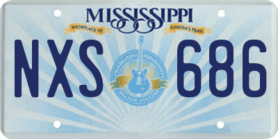 MS license plate NXS686