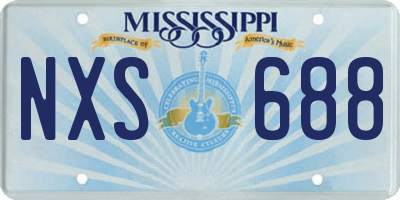 MS license plate NXS688