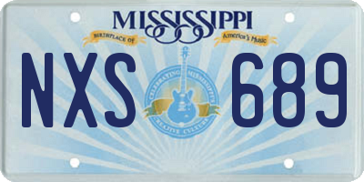 MS license plate NXS689