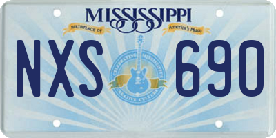 MS license plate NXS690