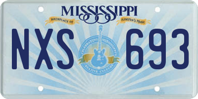 MS license plate NXS693