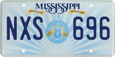 MS license plate NXS696