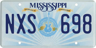 MS license plate NXS698