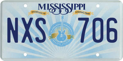 MS license plate NXS706