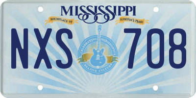 MS license plate NXS708