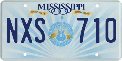 MS license plate NXS710