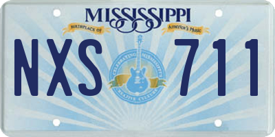 MS license plate NXS711