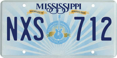 MS license plate NXS712