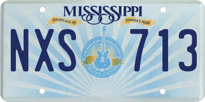 MS license plate NXS713