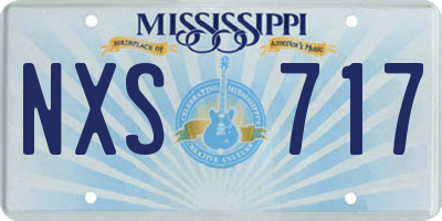 MS license plate NXS717