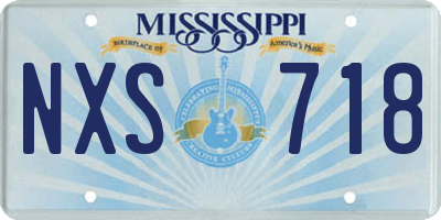 MS license plate NXS718