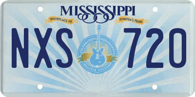 MS license plate NXS720