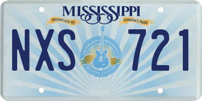 MS license plate NXS721