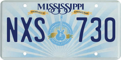 MS license plate NXS730