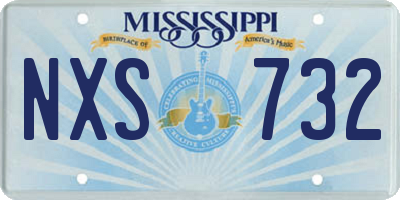 MS license plate NXS732