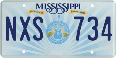 MS license plate NXS734