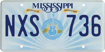 MS license plate NXS736
